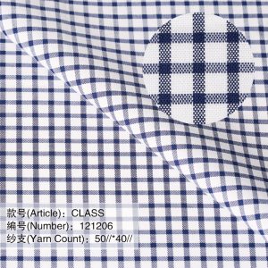 cotton oxford construction check shirt fabric